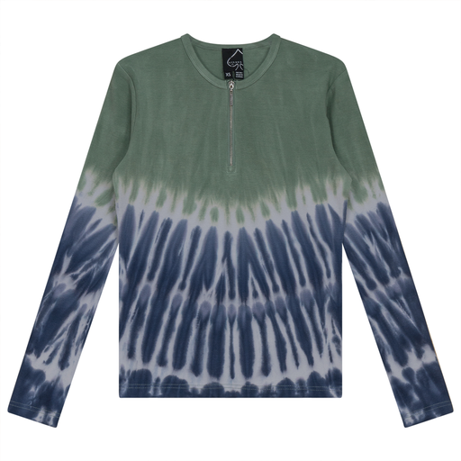 Ombre Zip Two Tone Tee