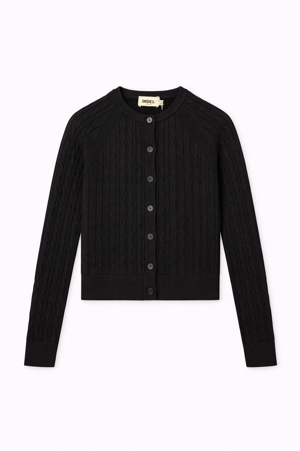 CROPPED CABLE KNIT CARDIGAN