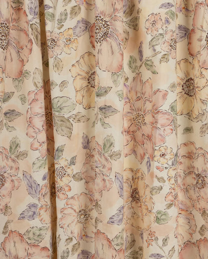 FLORAL PRINTED GATHERED WAISTED SKIRT FLORAL