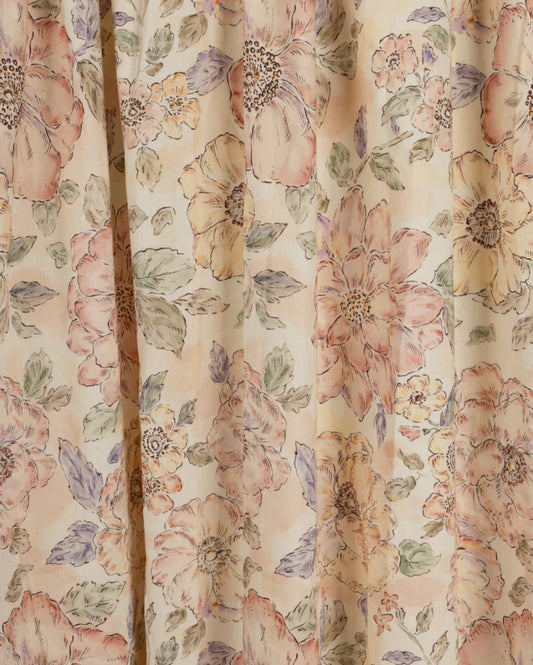 FLORAL PRINTED GATHERED WAISTED SKIRT FLORAL