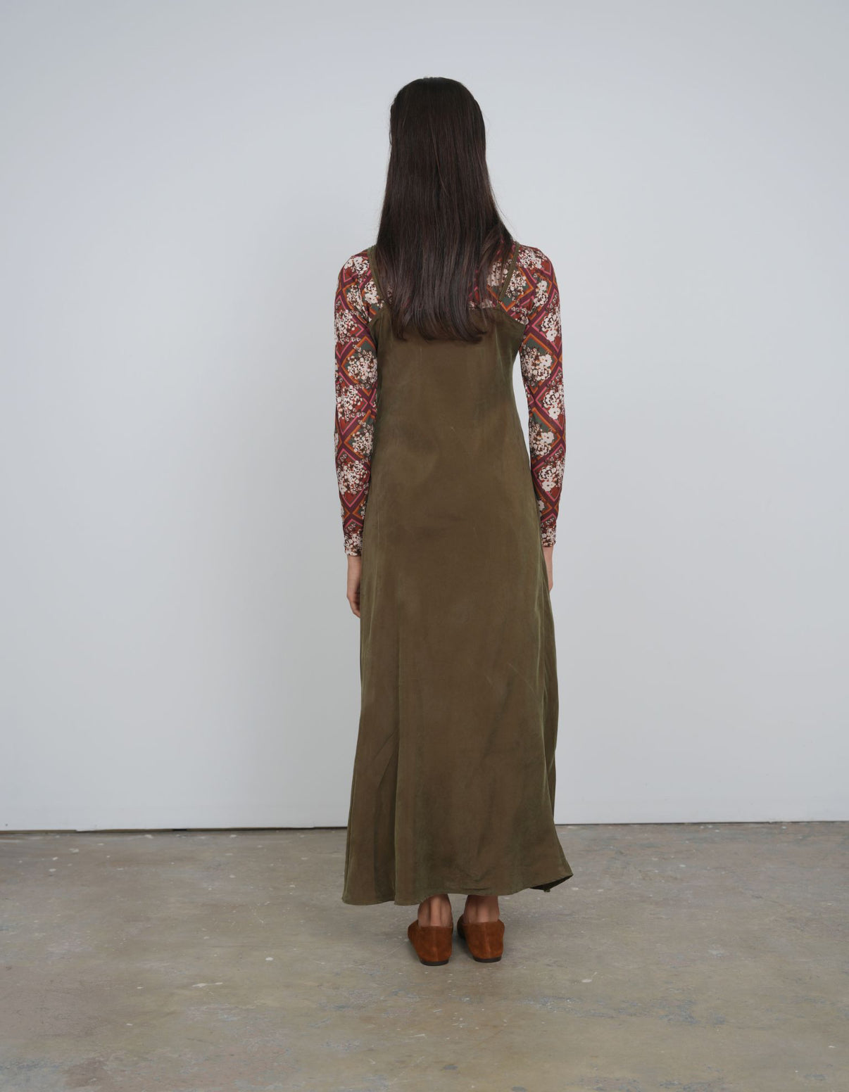 POINT PRINTED MOCK NECK TOP