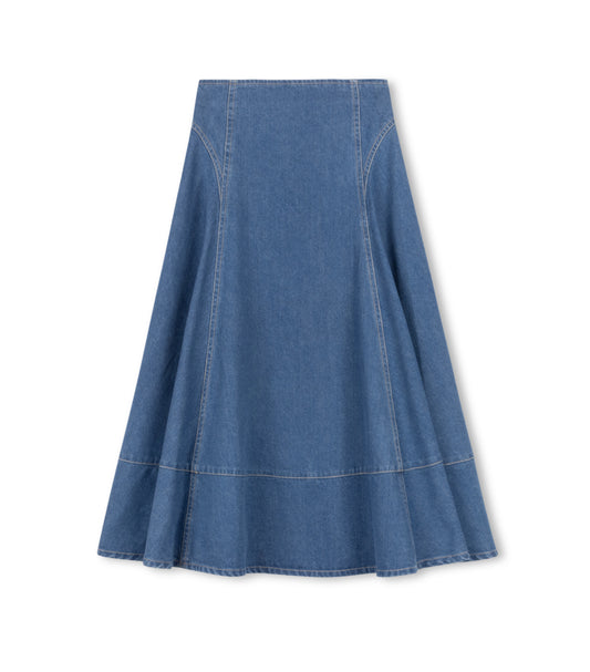 MAXI DENIM STITCH SKIRT