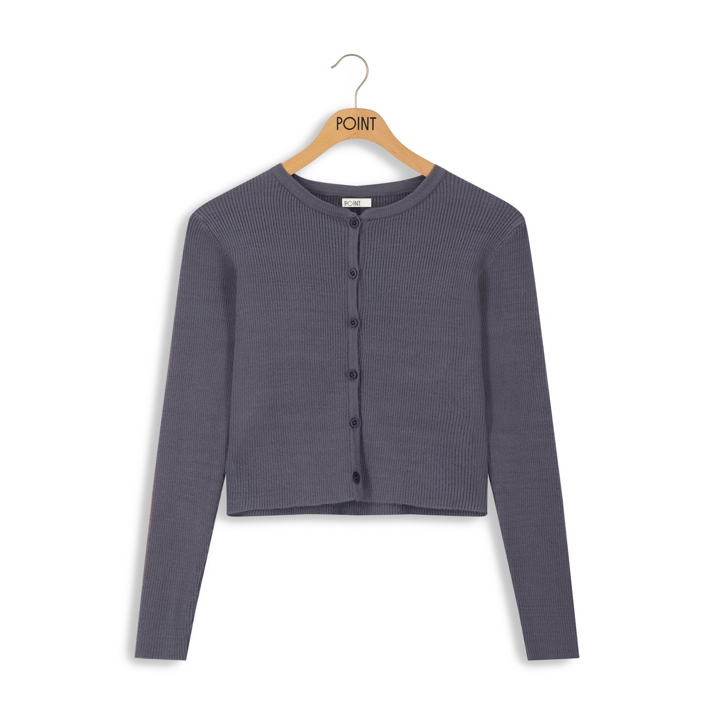 POINT KNIT CROPPED CARDIGAN