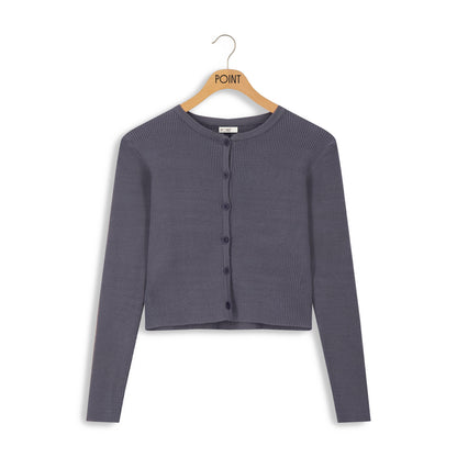 POINT KNIT CROPPED CARDIGAN