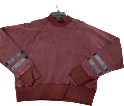 Berry Striped-Sleeve Sweater