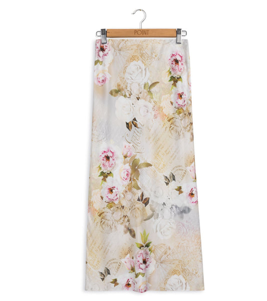 POINT PRINTED SLIP SKIRT