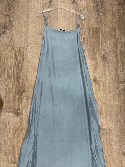 POINT BRUSHED A-LINE SLIP DRESS