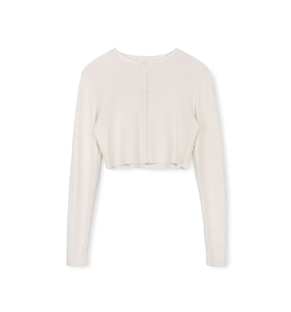 KNIT CROPPED CARDIGAN
