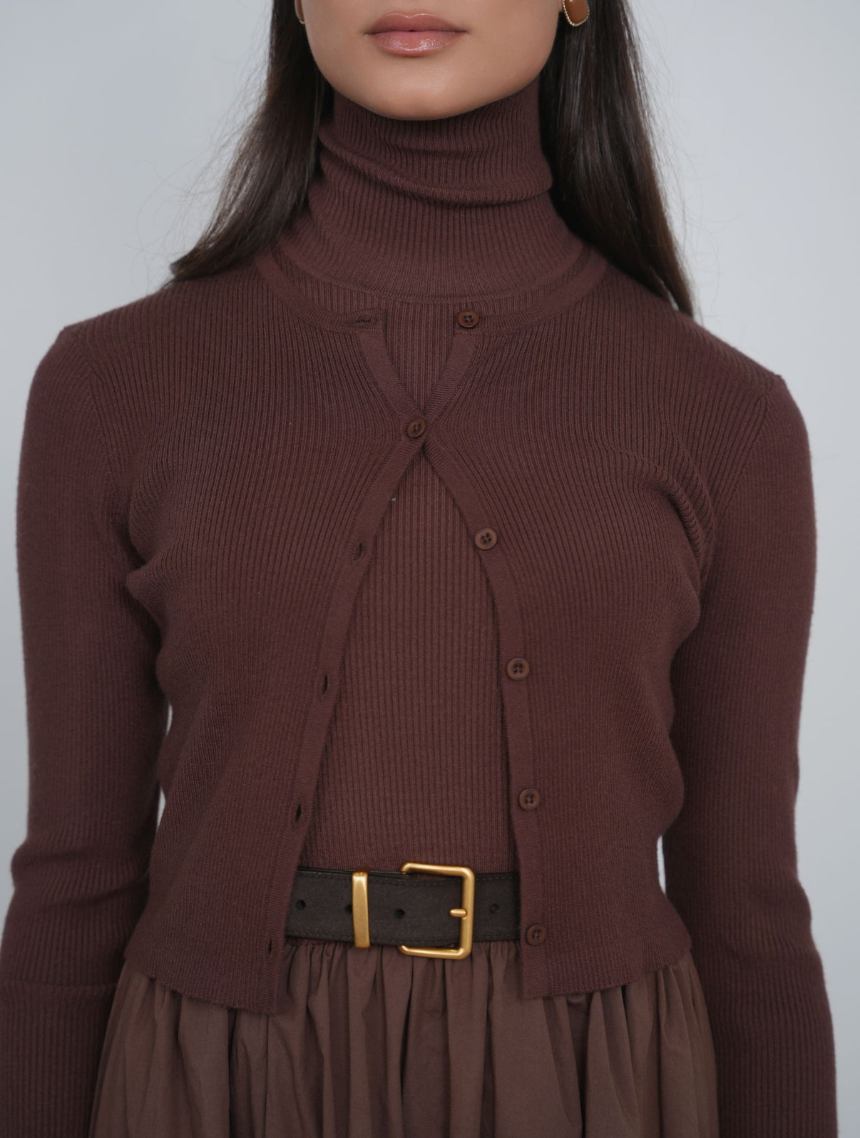 POINT KNIT CROPPED CARDIGAN