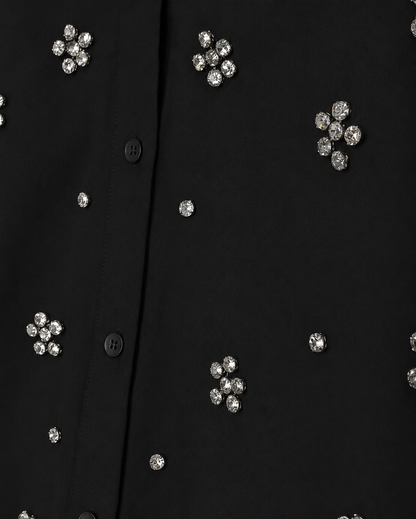 POPLIN BLOUSE WITH JEWELS