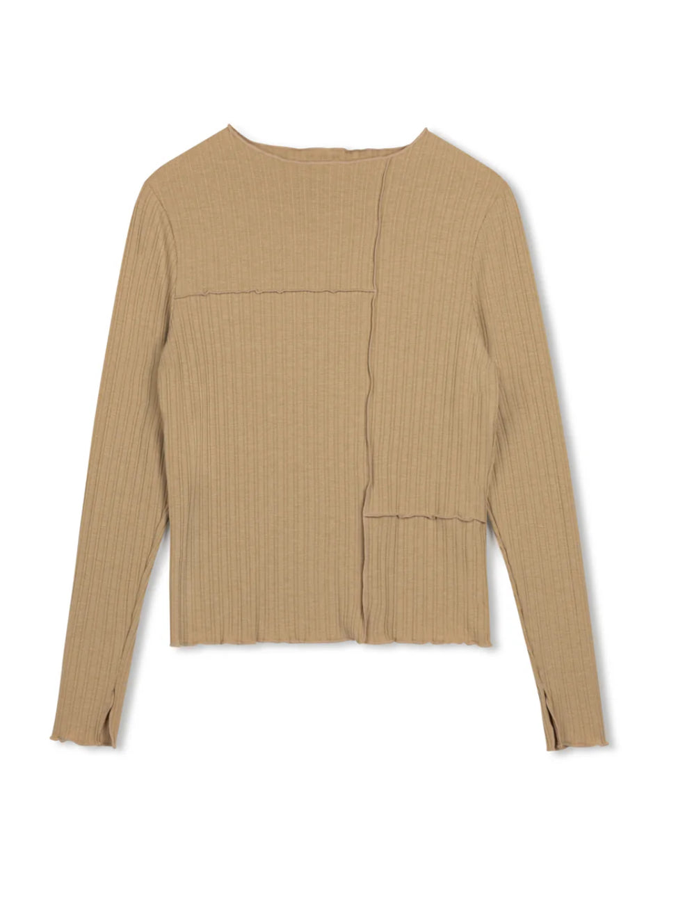 POINT LETTUCE EDGE RIBBED TEE