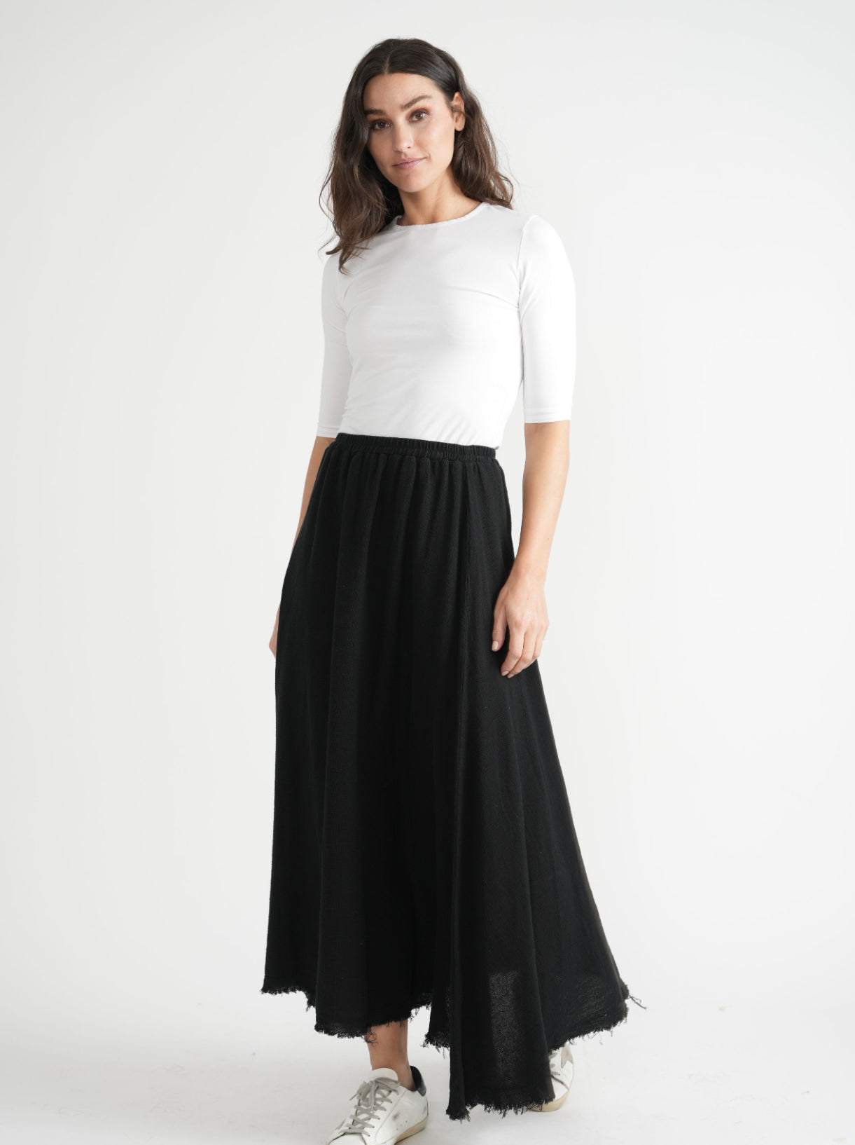 GAUZE FRINGE SKIRT