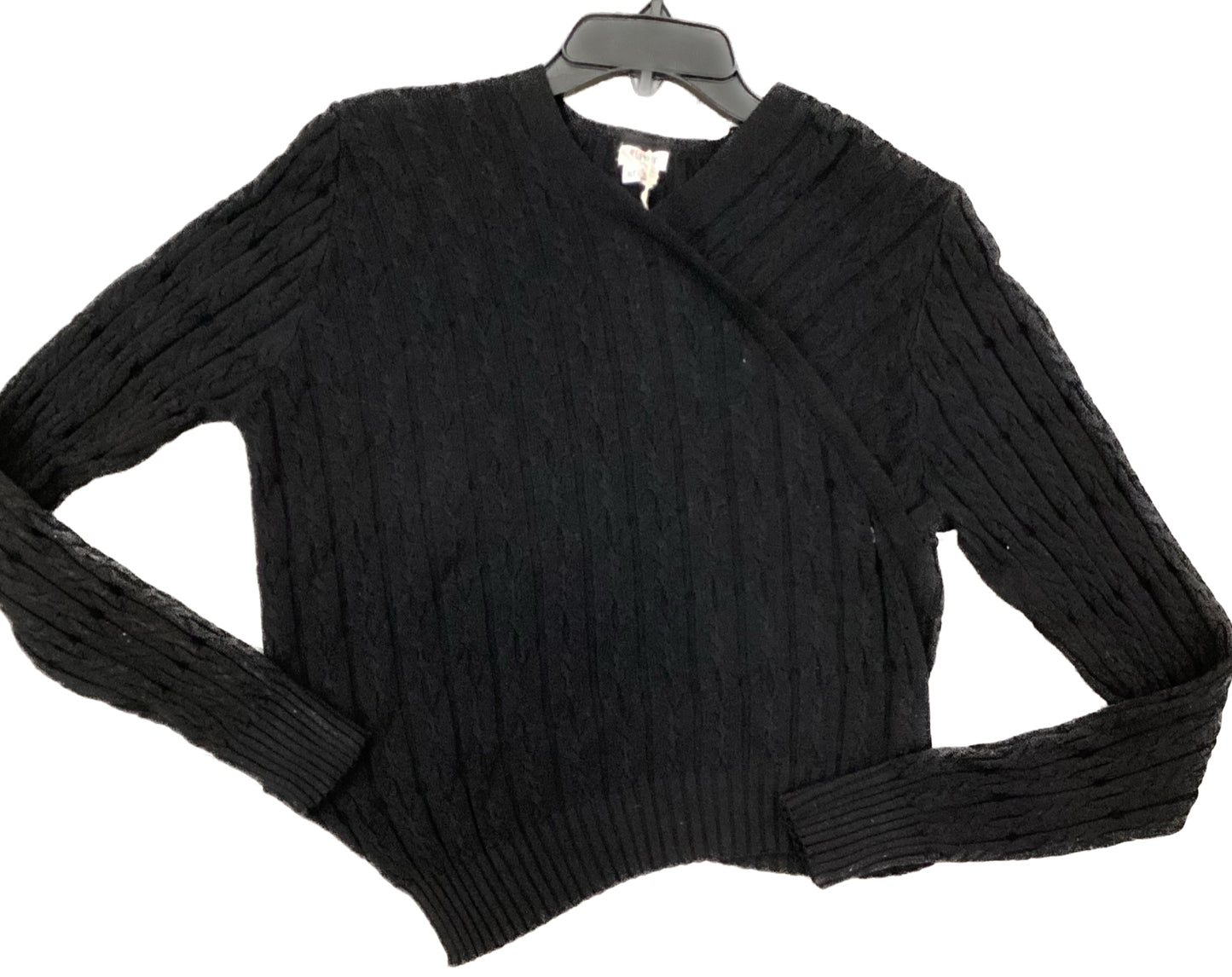 KNIT TOP WITH RIB AND CABLE