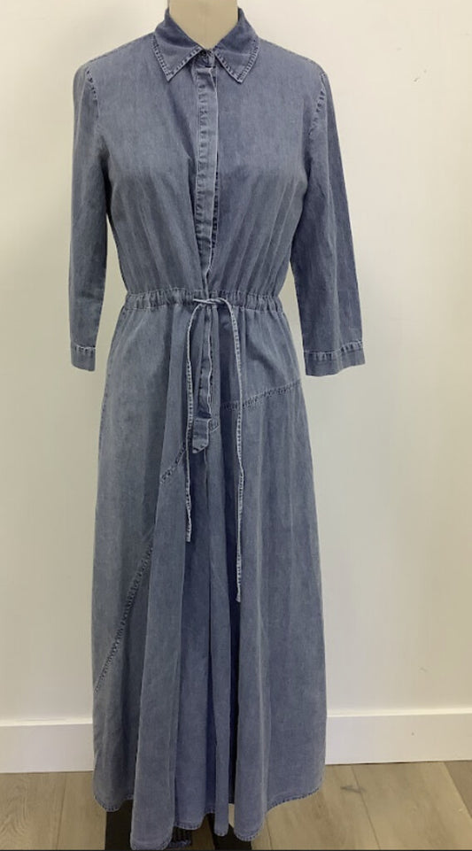 STUD MAXI DENIM DRESS