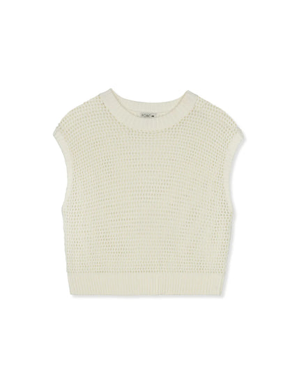 POINT WIDE KNIT VEST