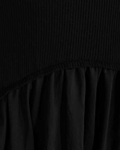 KNIT AND TAFFETA BUBBLE DRESS