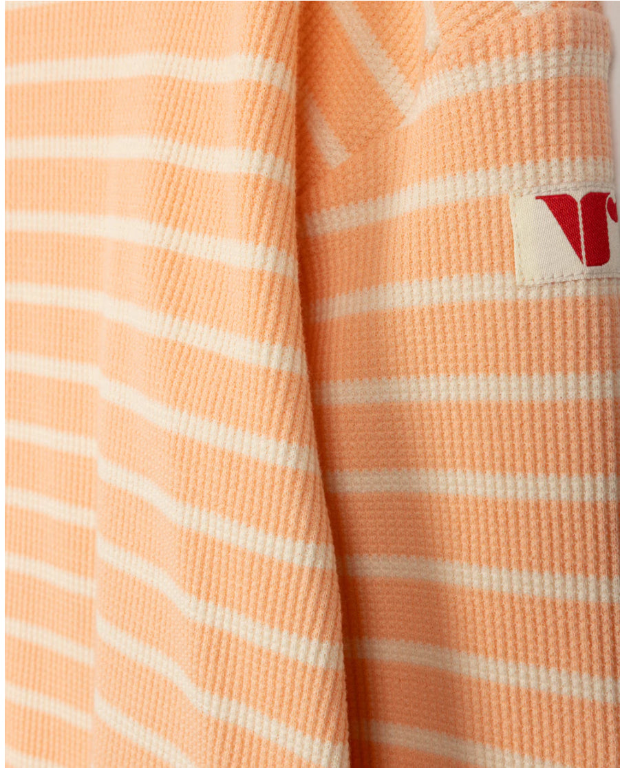 STRIPED WAFFLE TEE