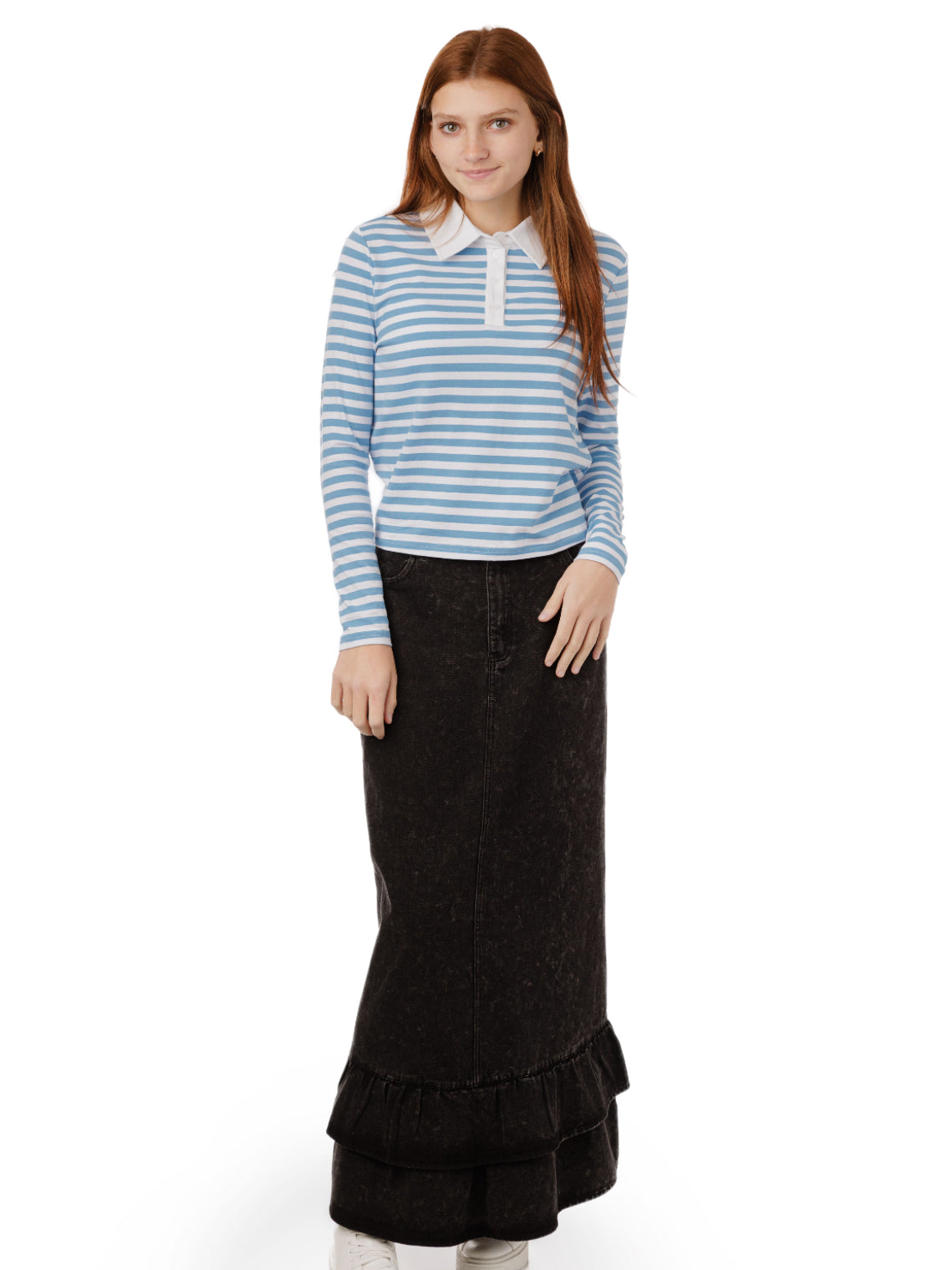 Lady Basic STRIPE POLO TEE – Fallon's
