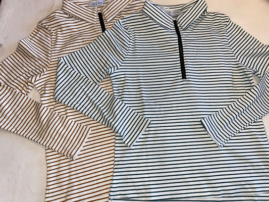 ZIPPER STRIPED TOP