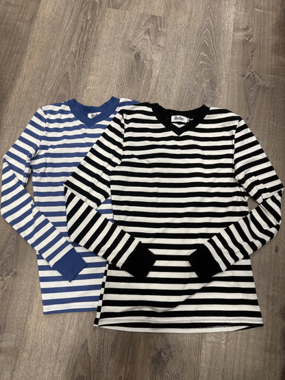 RHYTHM CONTRAST DOUBLE V STRIPE TEE