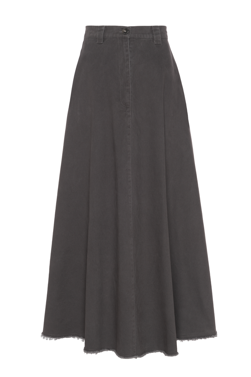 TWILL A-LINE SKIRT