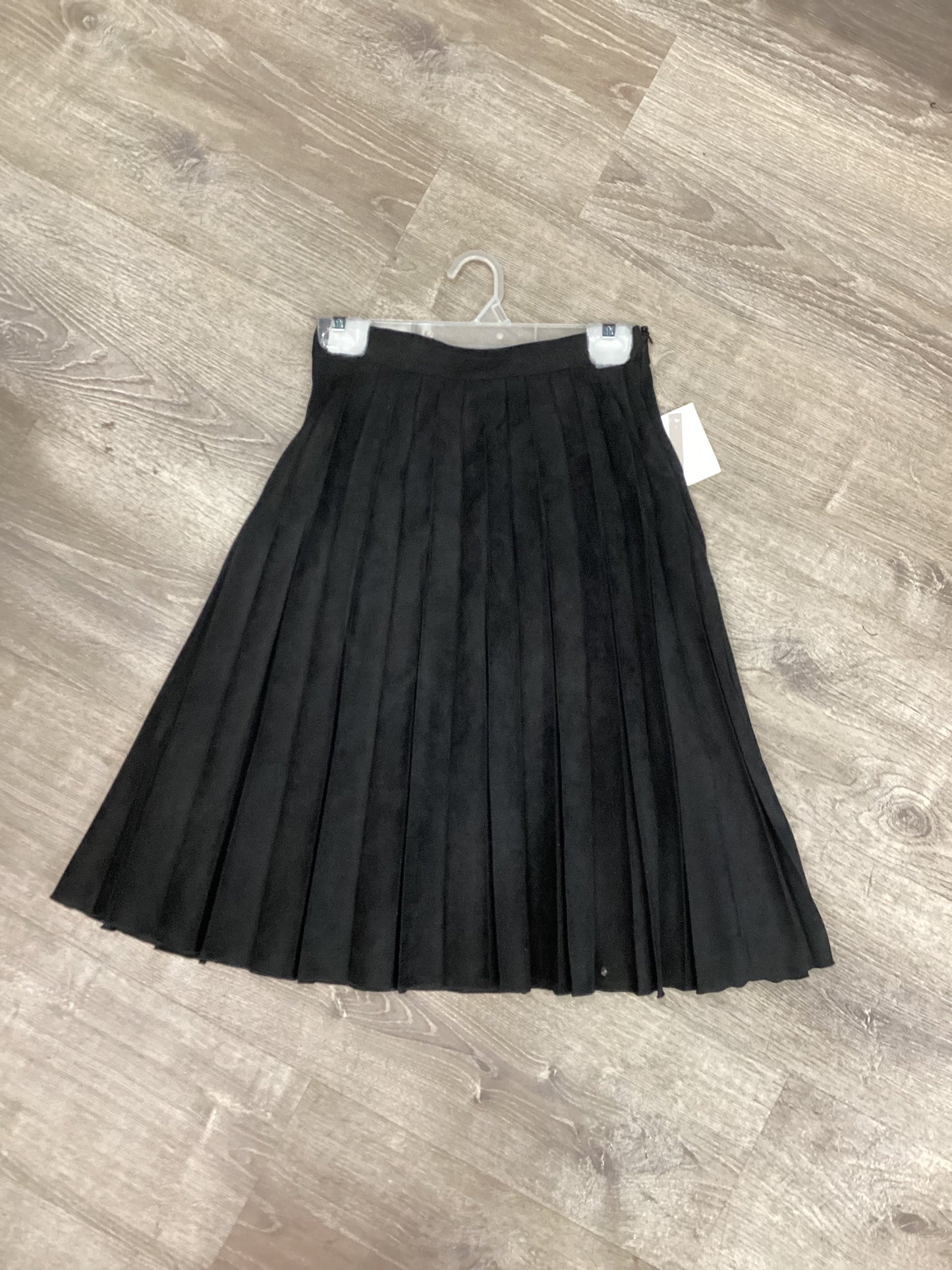 Suede Pleated Skirt