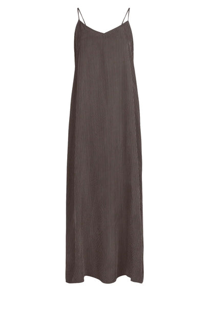 POINT SATIN A-LINE SLIP DRESS