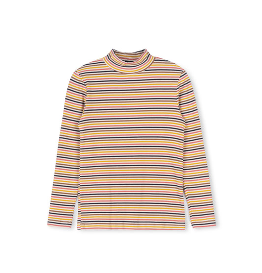 COLORFUL STRIPED MOCKNECK