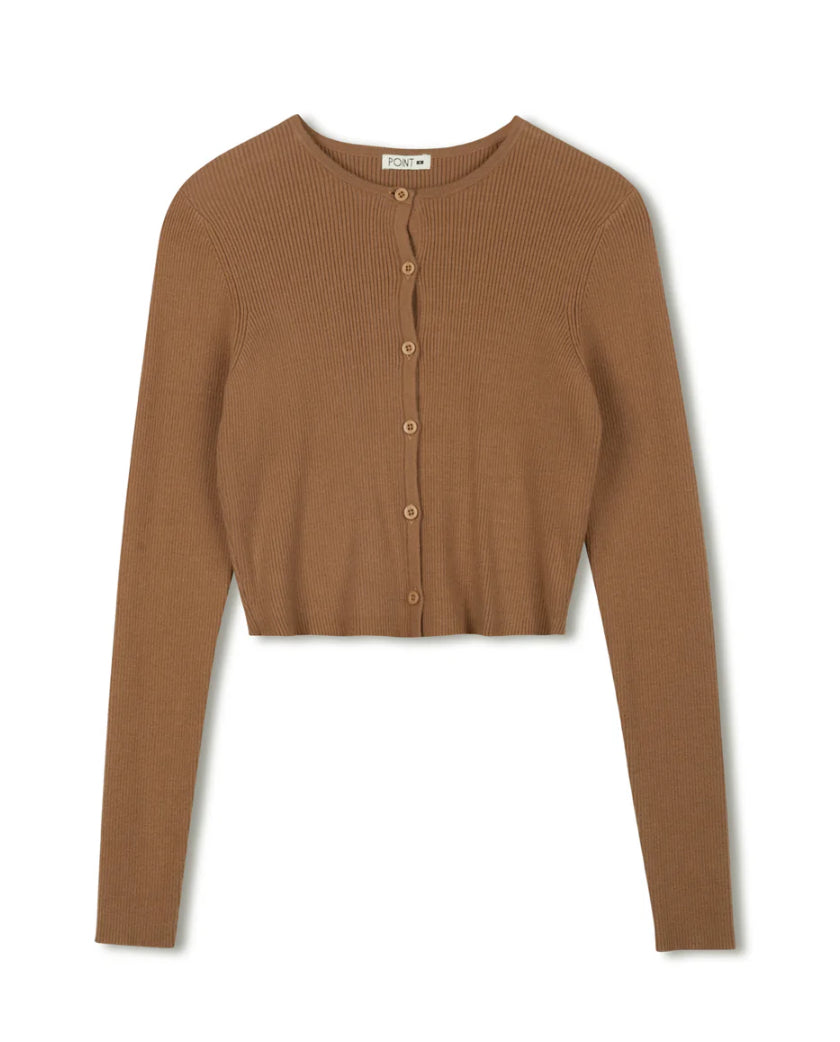 POINT KNIT CROPPED CARDIGAN
