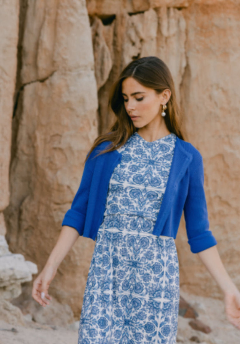 AMALFI PRINT LINEN DRESS