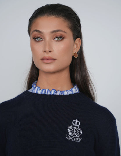 POINT RUFFLE BLOUSE