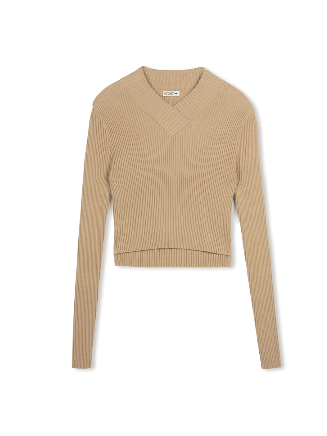POINT V-NECK CROPPED SWEATER