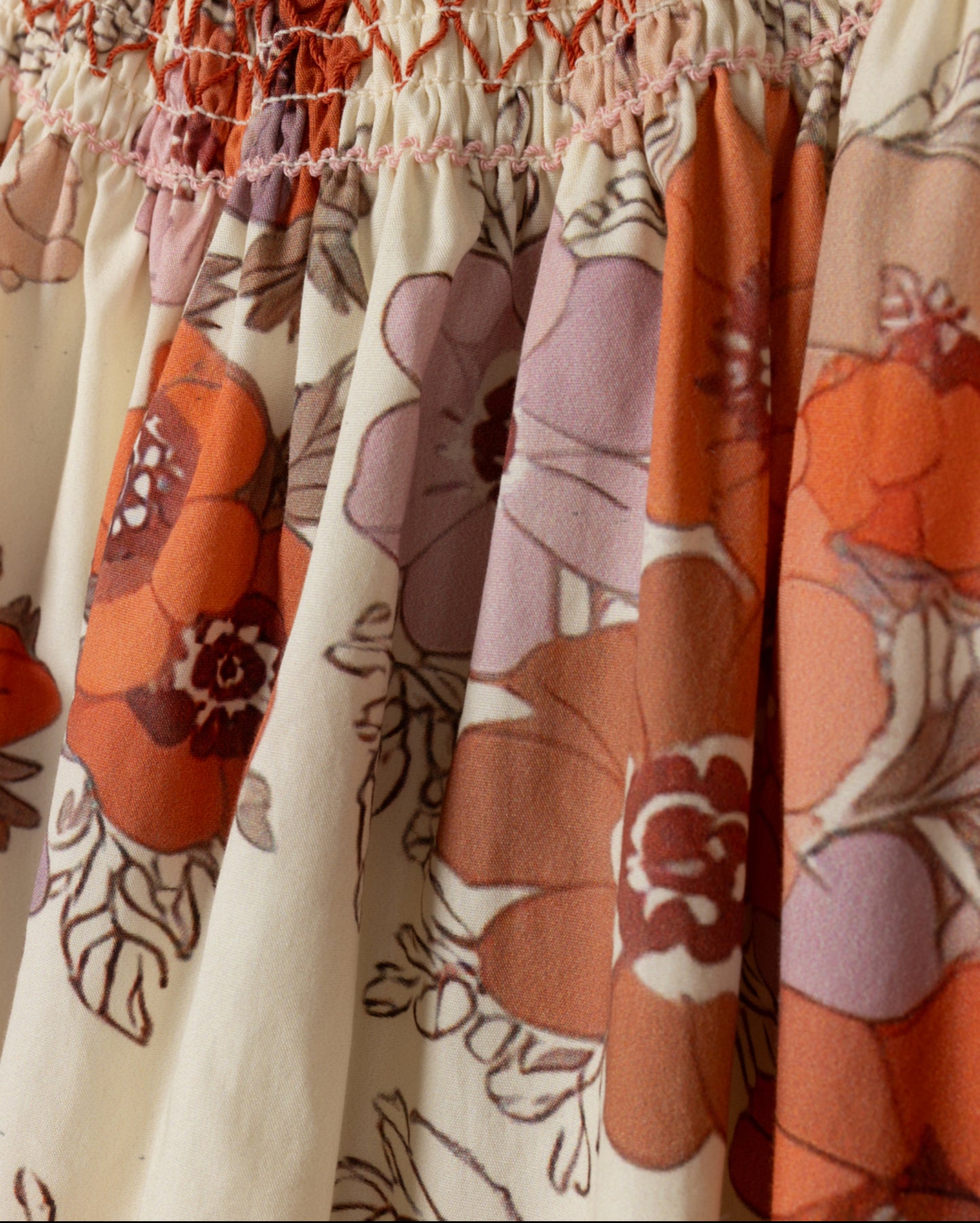 ELLIS FLORAL SMOCKED DRESS