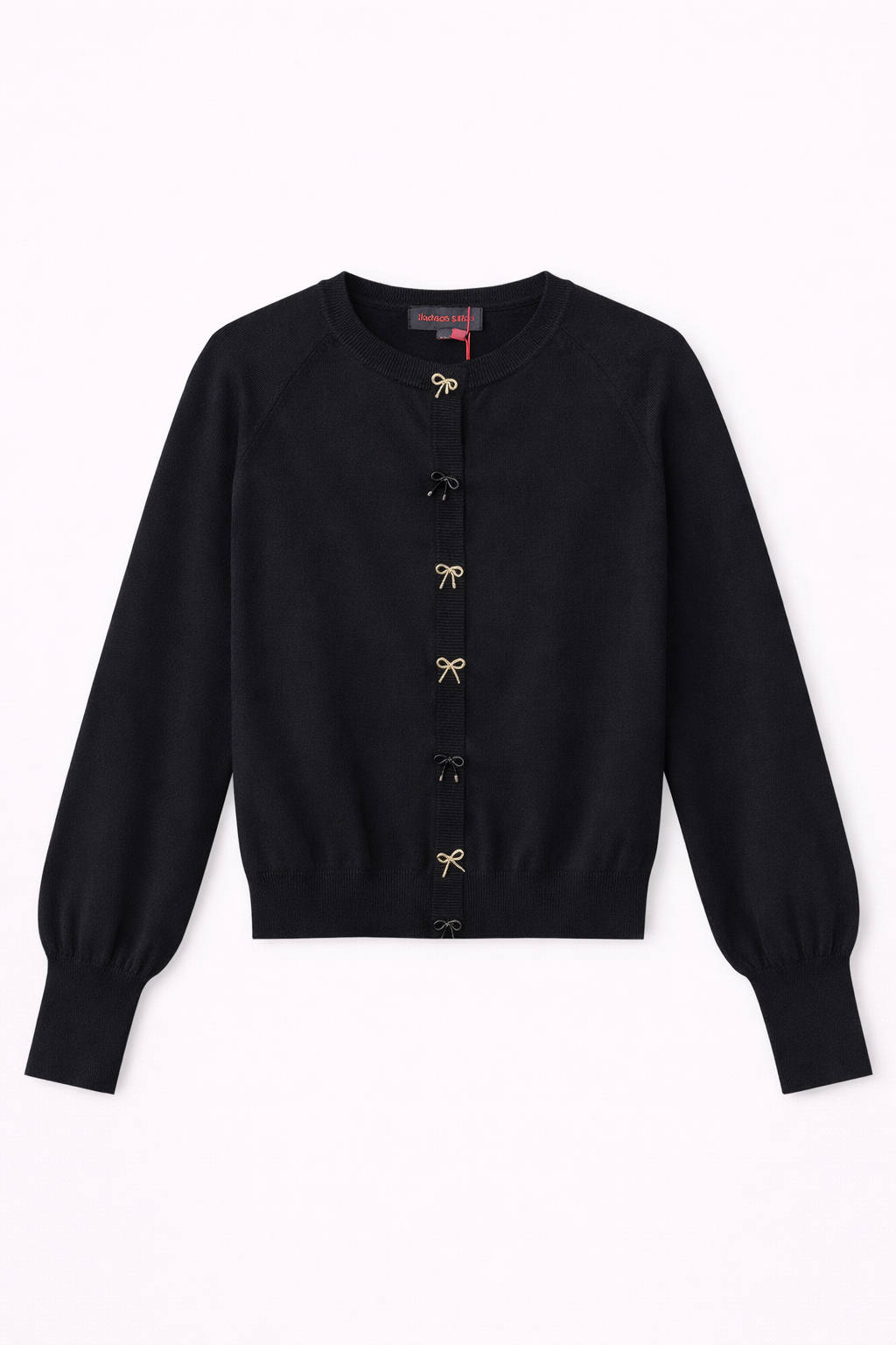 CARDIGAN WITH BOW SHAPED BUTTONS