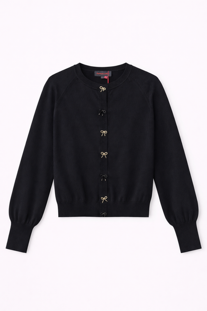 CARDIGAN WITH BOW SHAPED BUTTONS