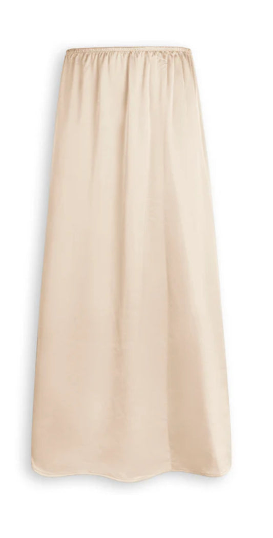 POINT SATIN A-LINE SKIRT