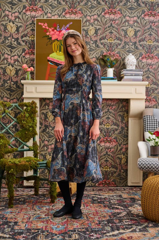 TEAL PAISLEY DRESS