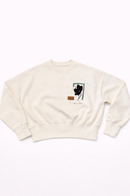 CREAM DESIGNED SWEATSHIRT