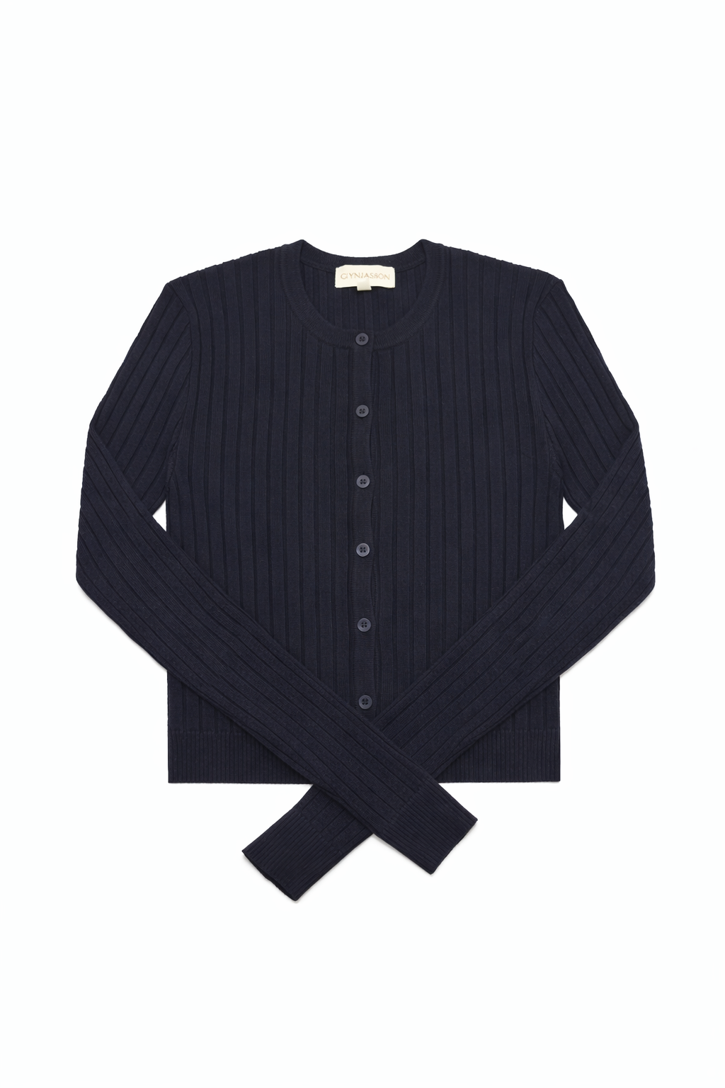 CINNAMON RIBBED CROPPED CARDI
