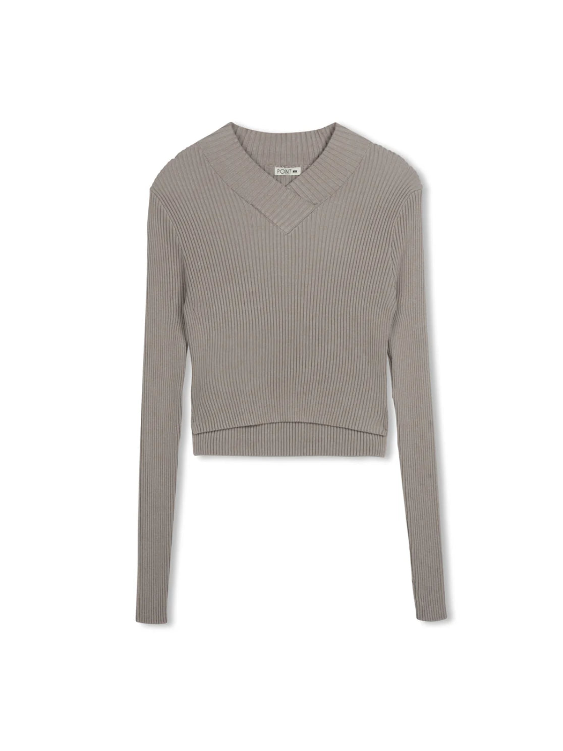 POINT V-NECK CROPPED SWEATER