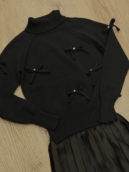 KNIT TOP WITH BOWS
