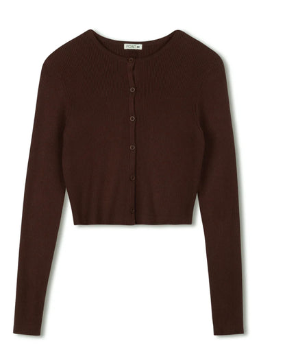 POINT KNIT CROPPED CARDIGAN