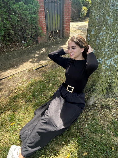 KNIT COMBO DRESS
