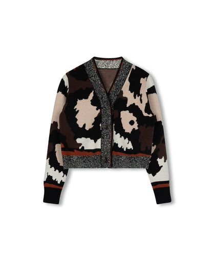 PRINTED KNIT CARDIGAN