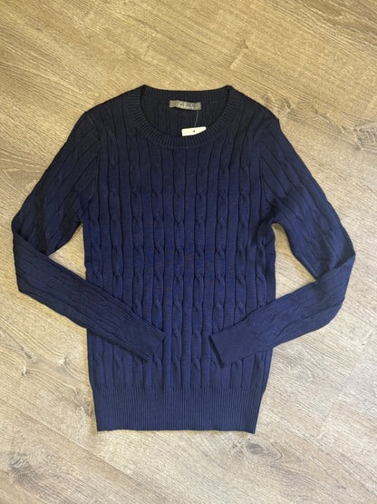 WIDE CABLE KNIT SEMINARY SWEATER