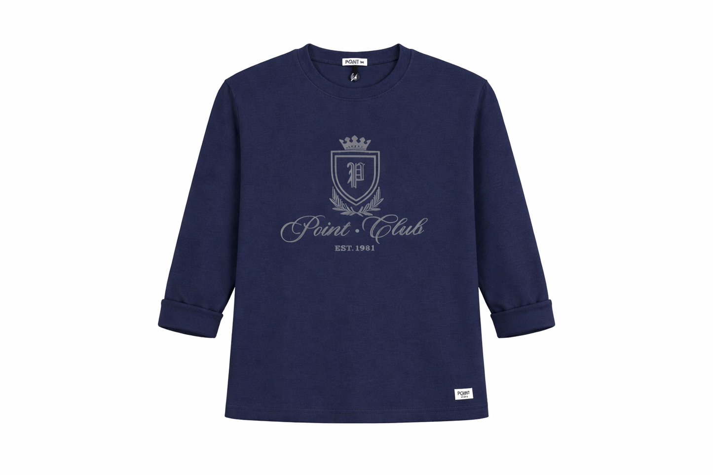 POINT GRAPHIC ROLL CUFF TEE