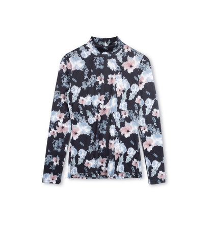 PRINTED JERSEY TURTLENECK