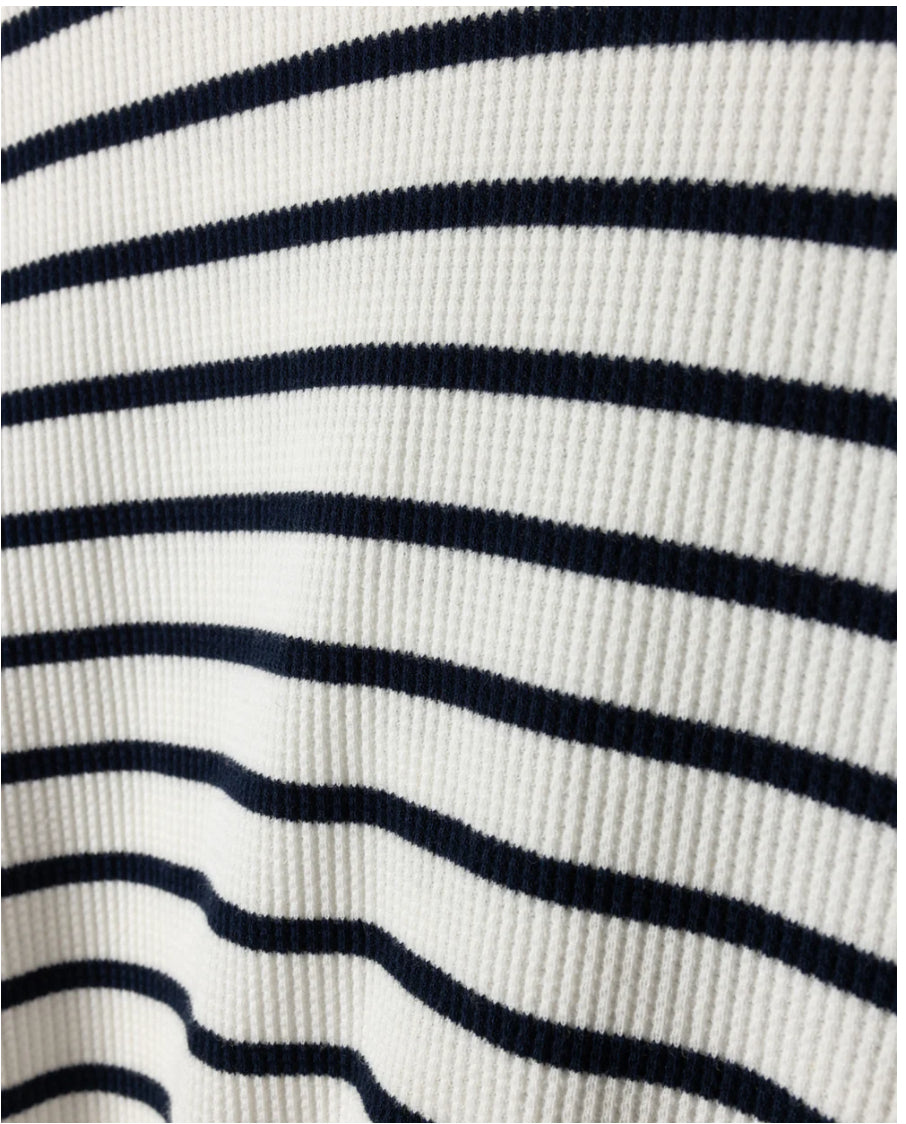 STRIPED WAFFLE TEE