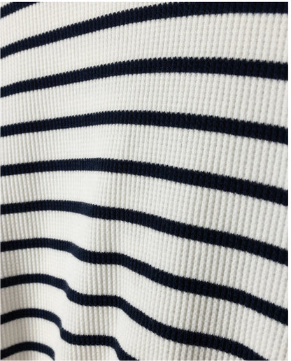 STRIPED WAFFLE TEE