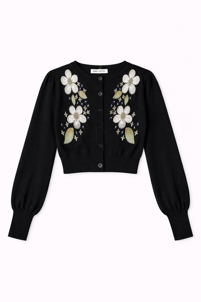CARDIGAN WITH FLORAL EMBROIDERY